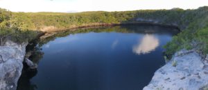 Photo of the Blue Hole on Hoffman's Cay