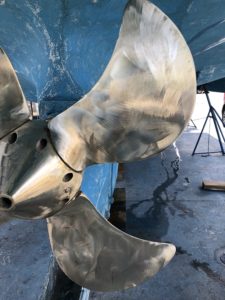 The variable pitch propellor cleaned and ready for speed-prop