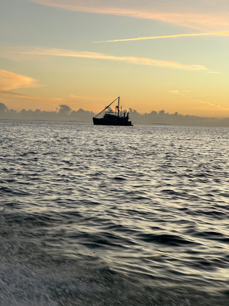 Wanderbird at anchor in Biscayne Bay